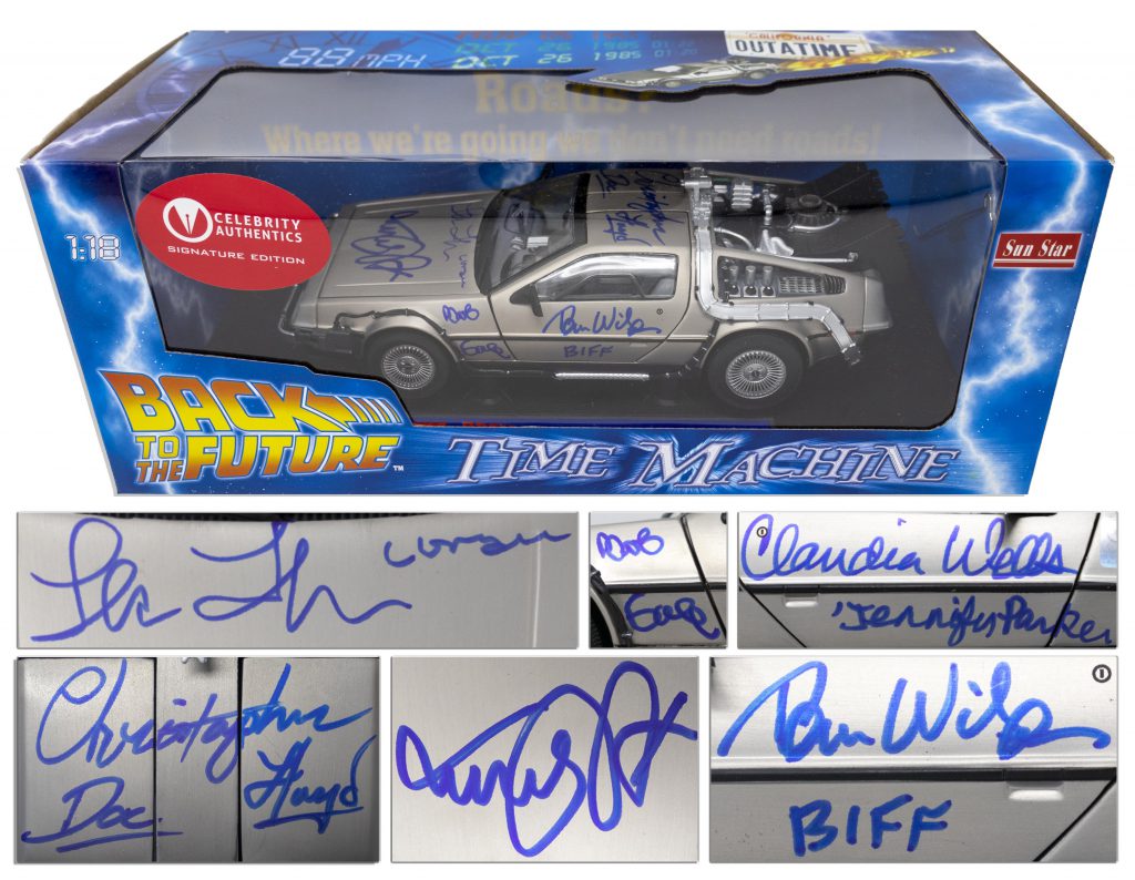 Celebrity Authentics COA Back to the Future signed DeLorean