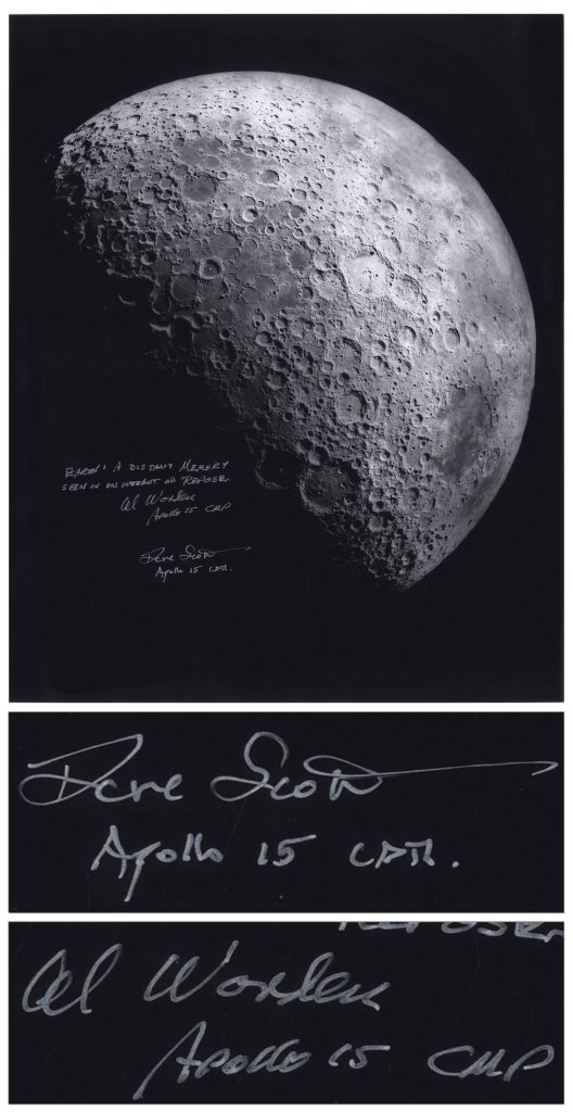 Apollo 15 Al Worden Dave Scott 16" x 20" signed photo