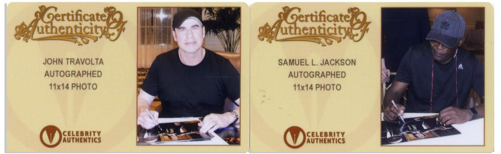 Celebrity Authentics COA Pulp Fiction signed photo