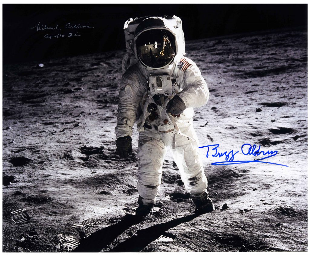 Buzz Aldrin Michael Collins 16" x 20" Apollo 11 signed photo