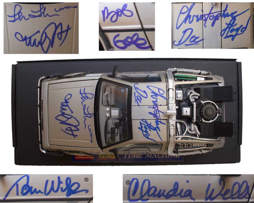 Celebrity Authentics COA Back to the Future signed DeLorean