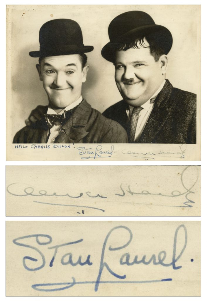 Stan Laurel & Hardy autograph letter signed
