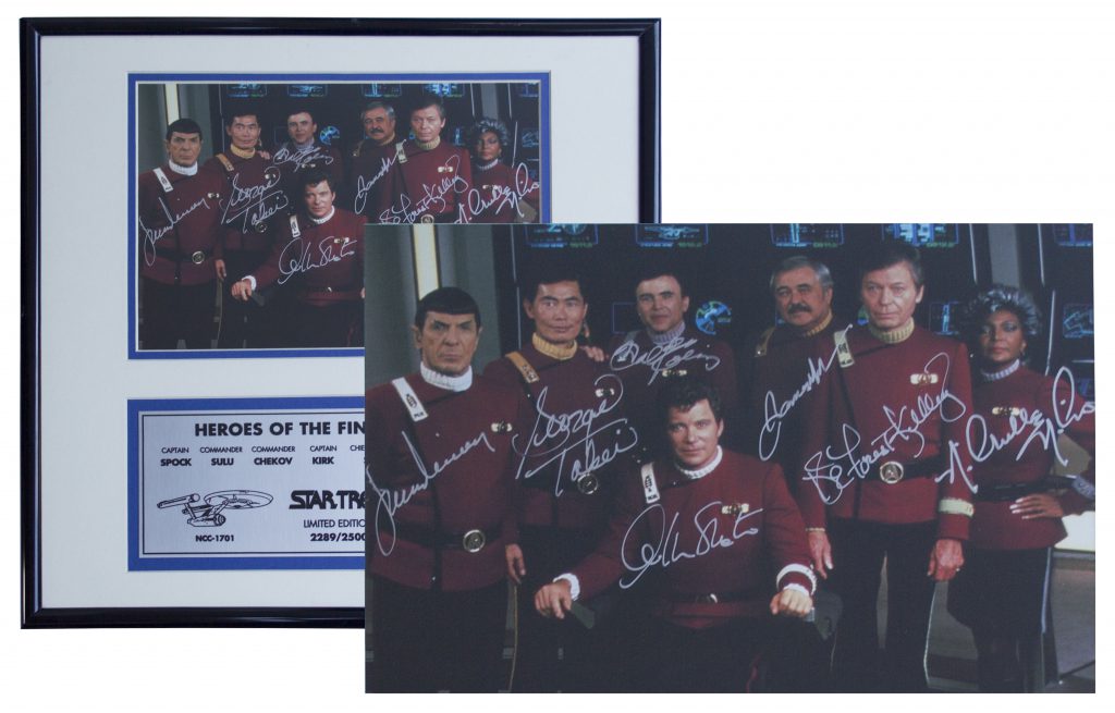  Ken Goldin COA Star Trek cast signed photo