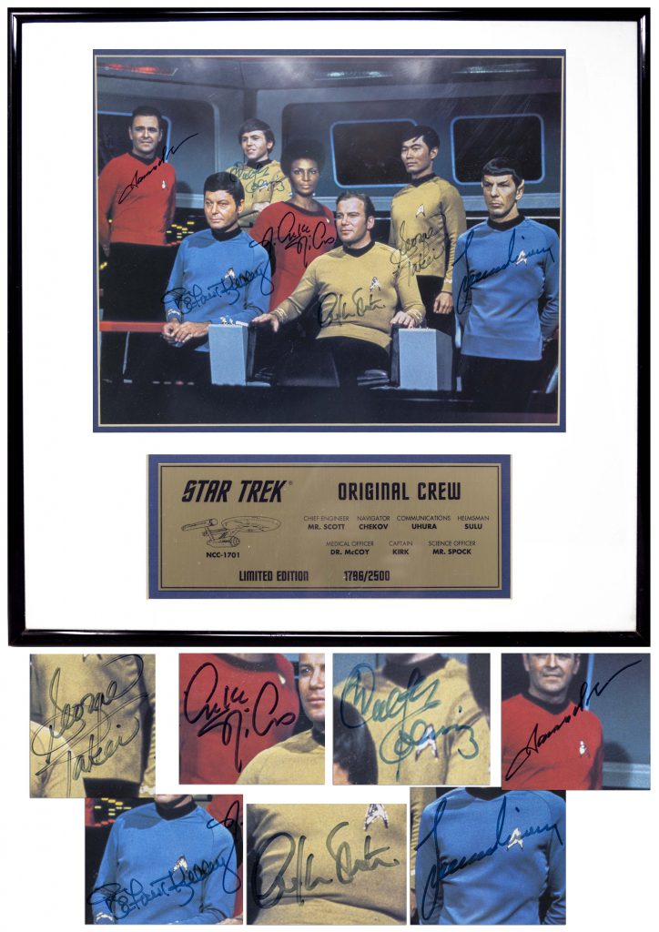 Ken Goldin COA Star Trek cast signed photo