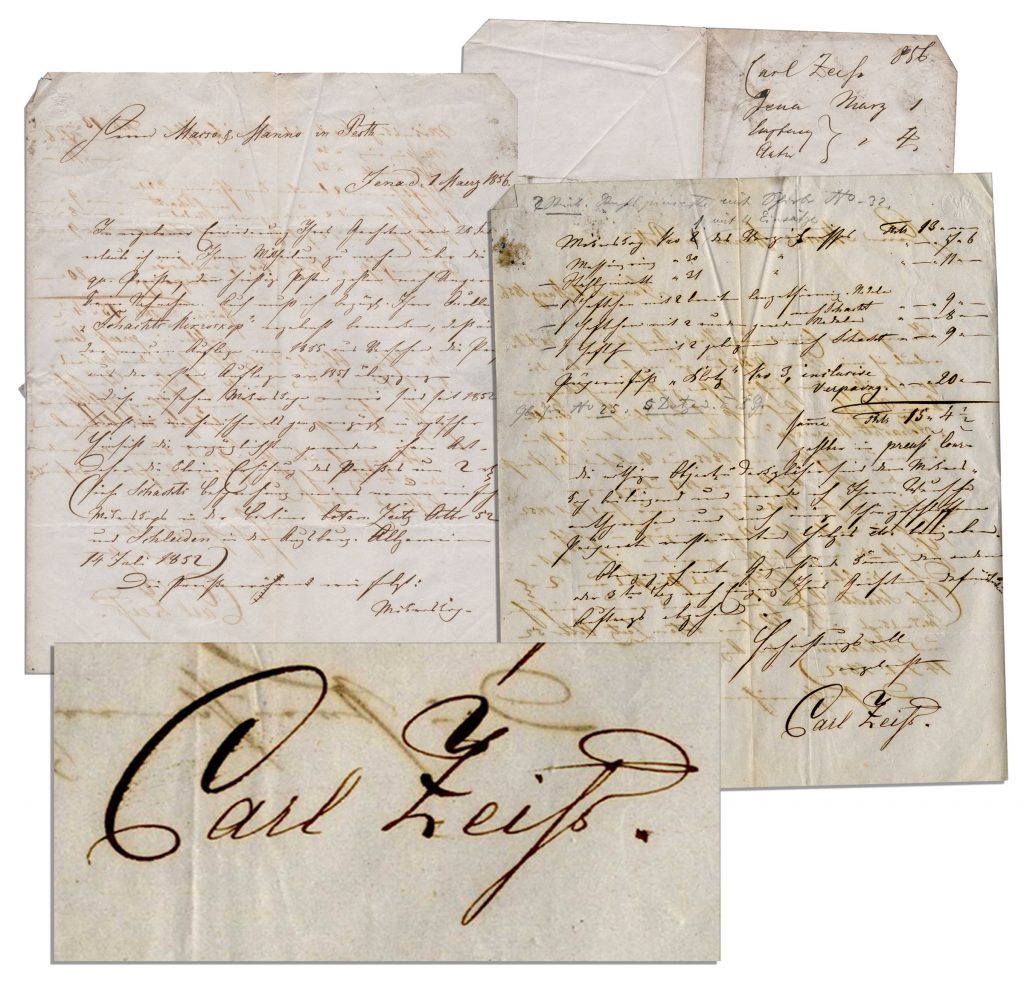 Carl Zeiss autograph