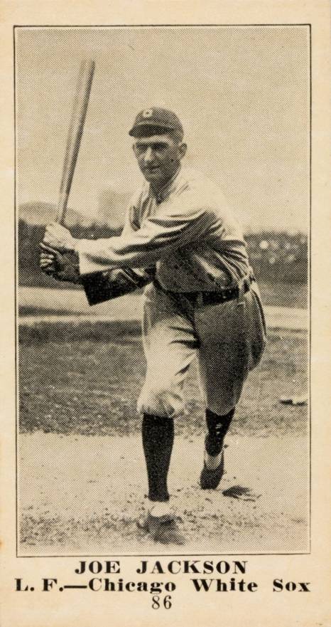 1916 M101-5 Sporting News Blank Back Joe Jackson #86 PSA 8