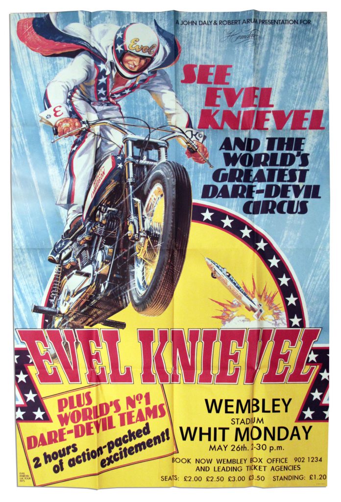 Evel Knievel worn motorcycle suit