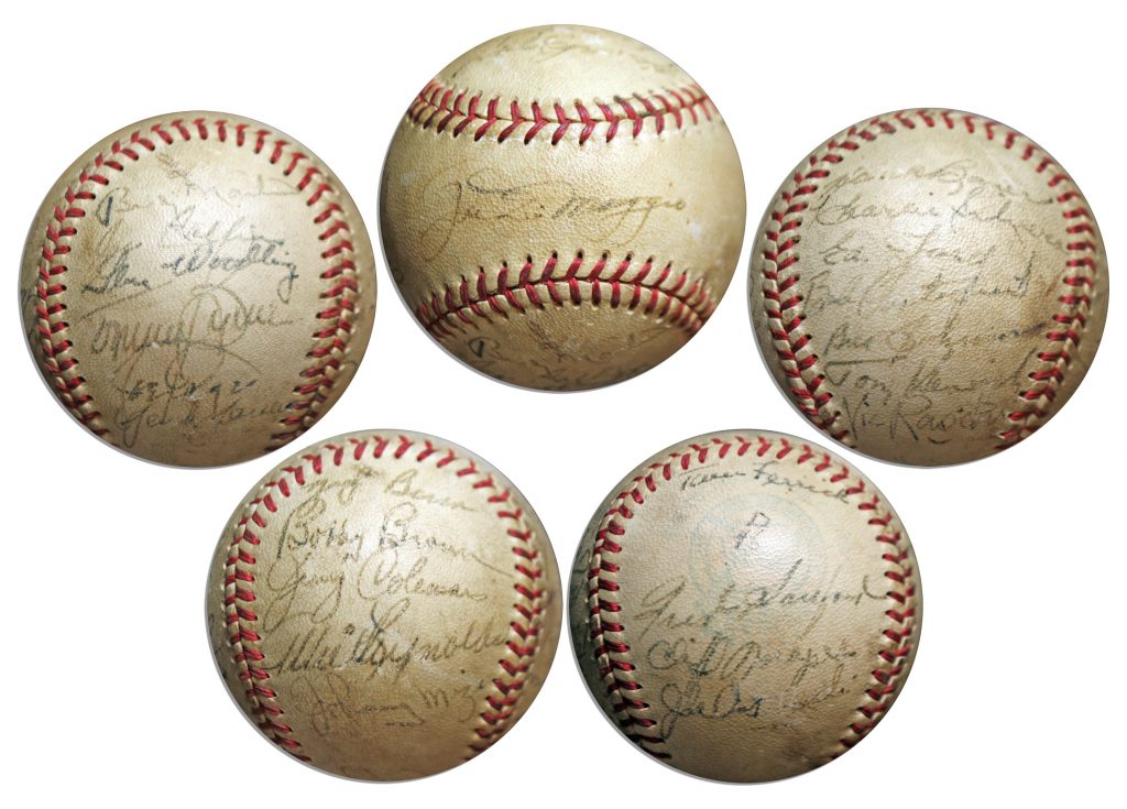 1950 New York Yankees baseball signed