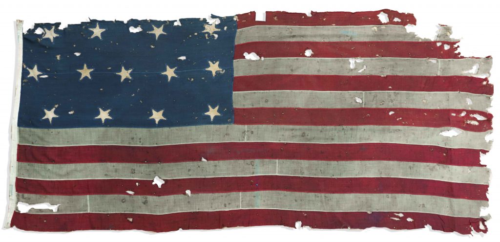 In God Will We Put Our Trust 13 star flag