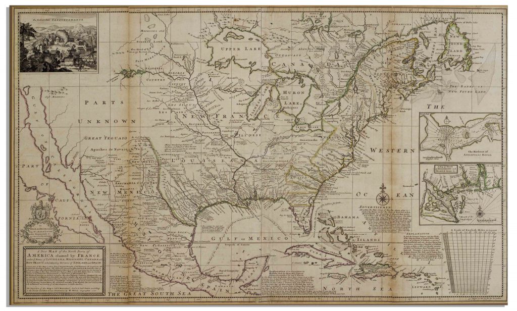 Theatre of War in North America With the Roads Map
