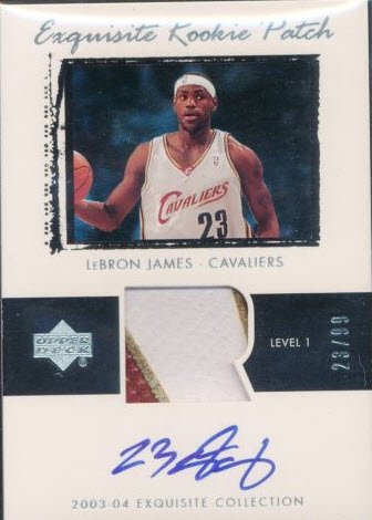 2003-04 Upper Deck Exquisite Collection LeBron James Patch