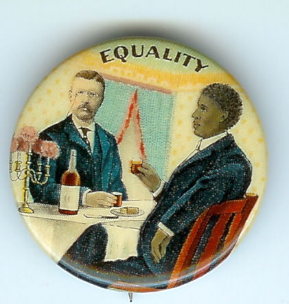 Theodore Roosevelt Booker T Washington equality pin