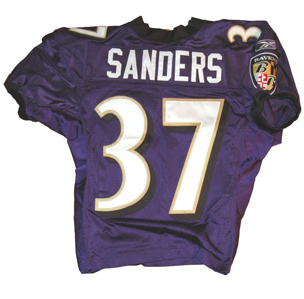 Deion Sanders game worn jersey