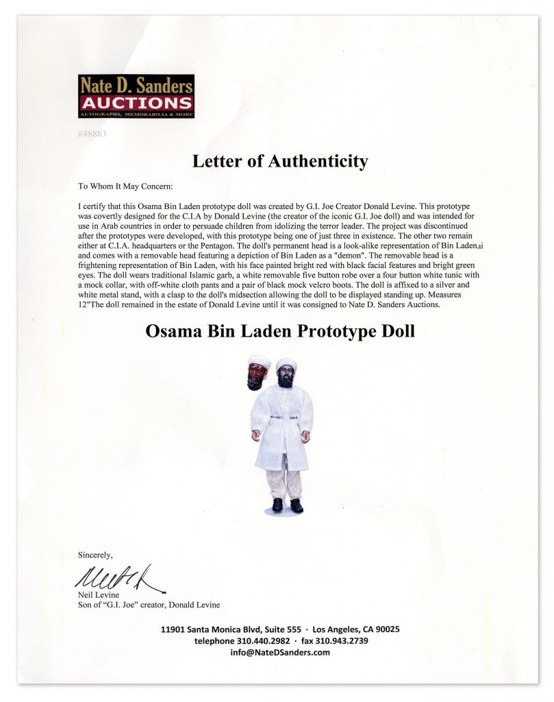 Osama Bin Laden Doll Prototype