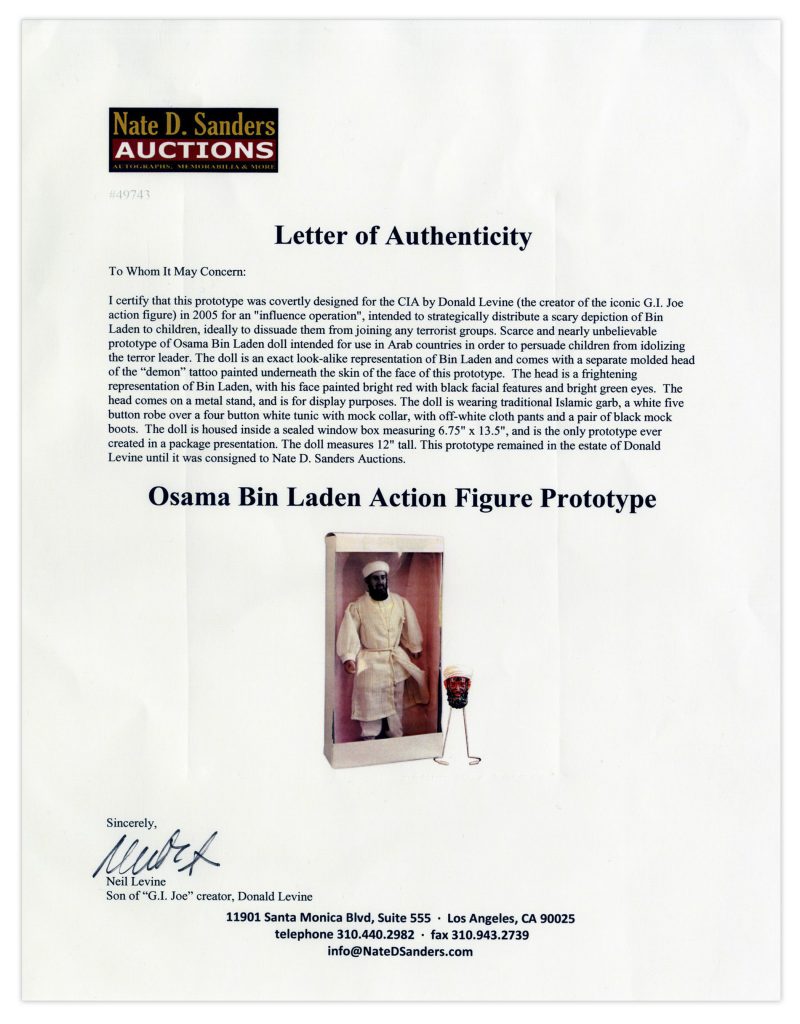 Osama Bin Laden Doll Prototype