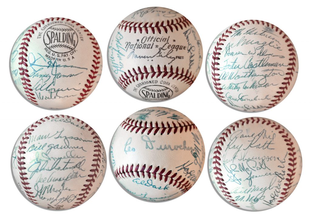 1954 New York Giants autographs