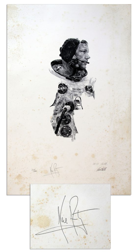 Neil Armstrong Paul Calle signed lithograph