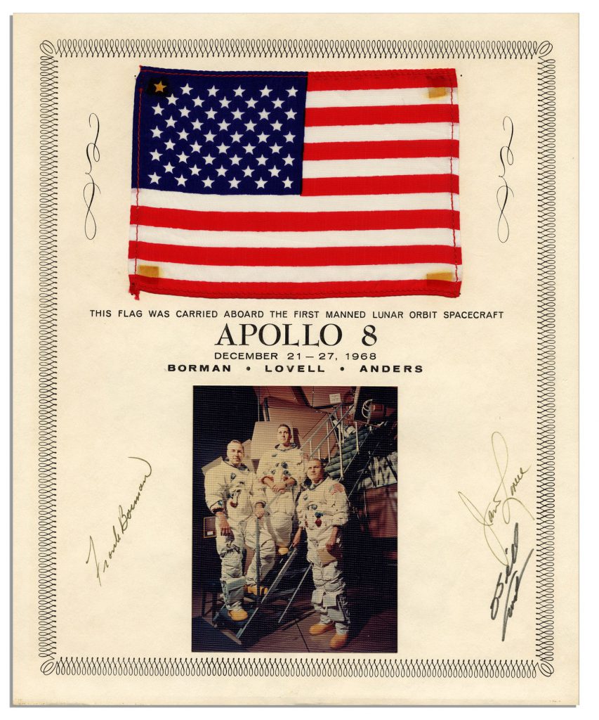 Apollo 8 Crew Signed White Spacesuit Photo