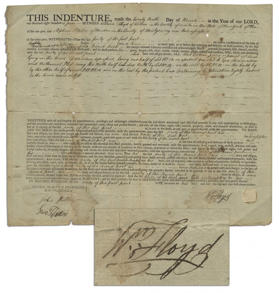 William Floyd autograph