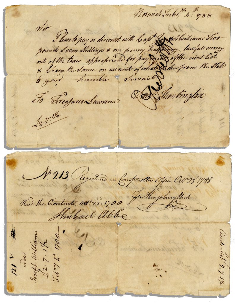 Samuel Huntington autograph