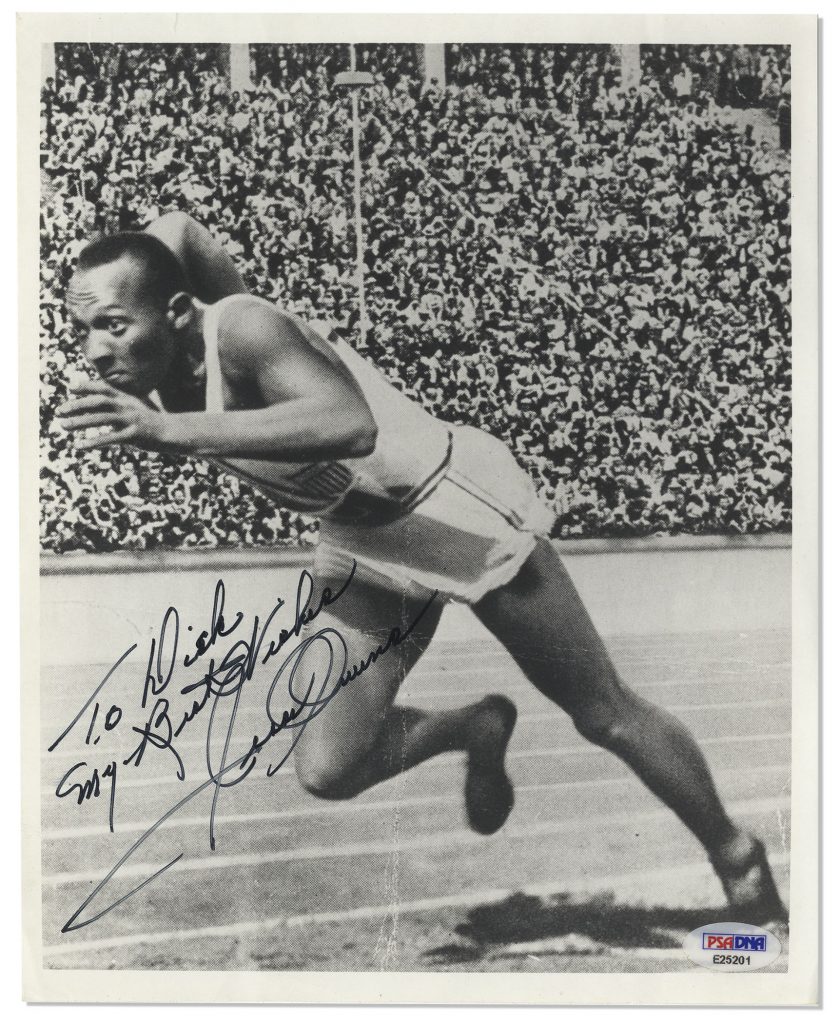 Jesse Owens autograph
