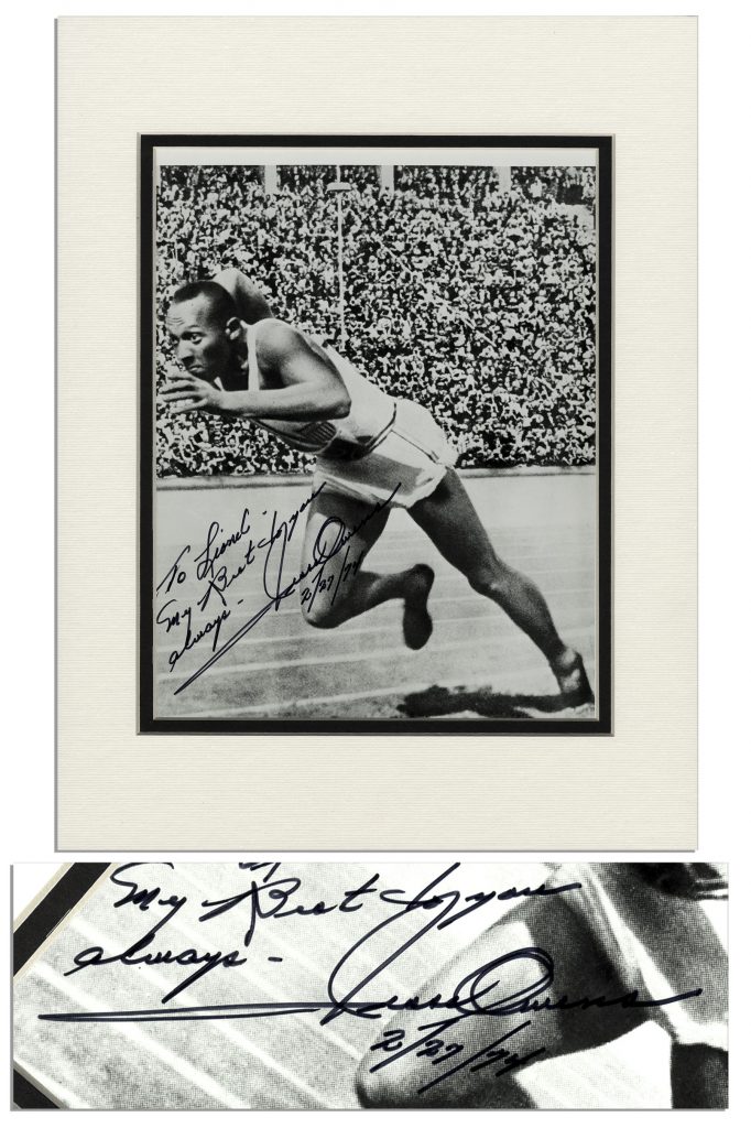 Jesse Owens autograph