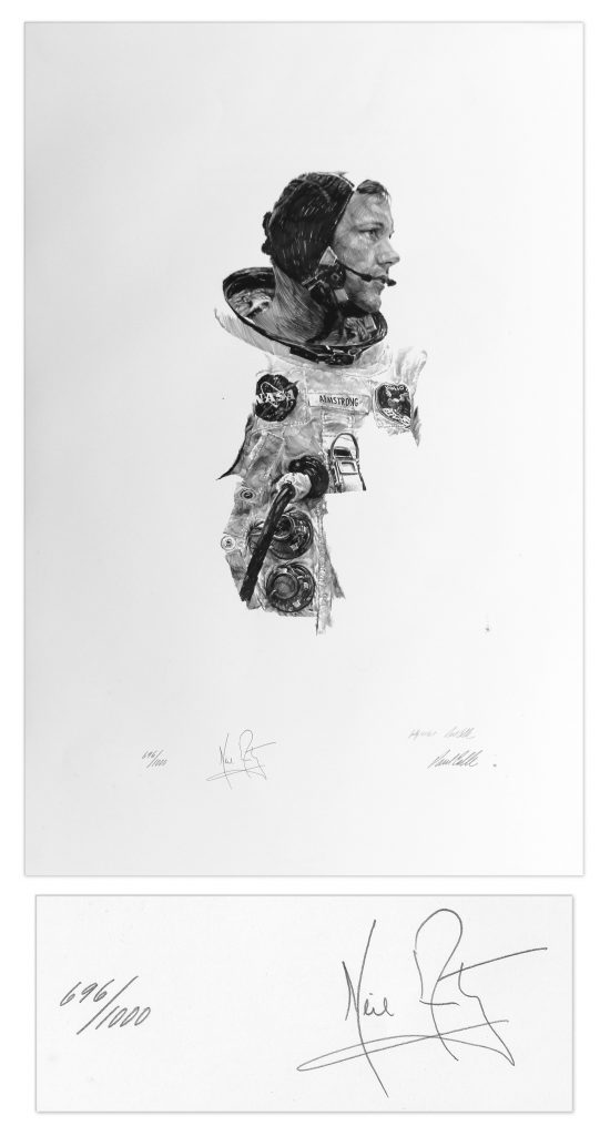 Neil Armstrong Paul Calle signed lithograph