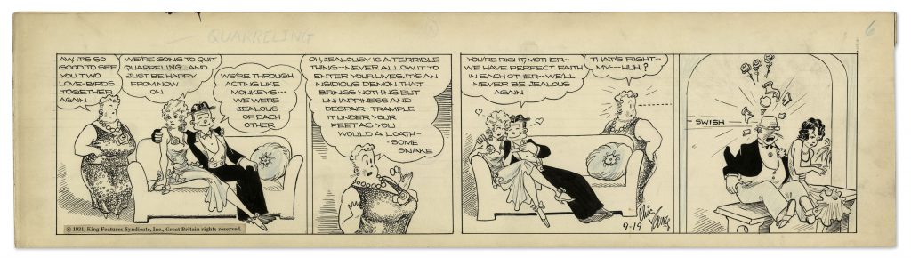 Chic Young Blondie comic art