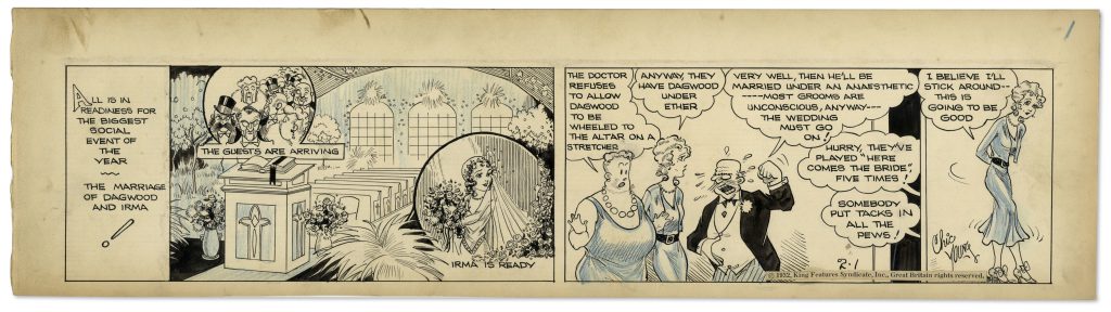 Chic Young Blondie comic art