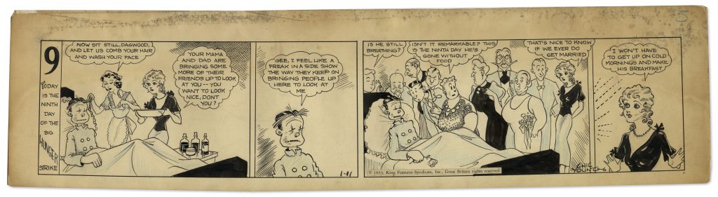 Chic Young Blondie comic art