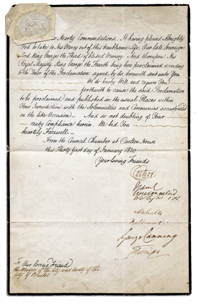 Duke of Wellington autograph letter signed