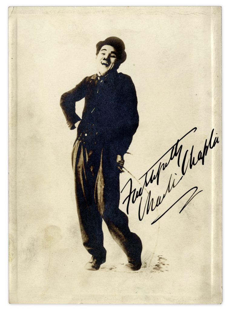 Charlie Chaplin signed photo
