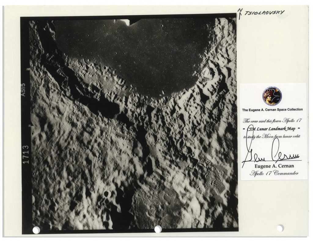 Apollo 17 Flown Lunar Map