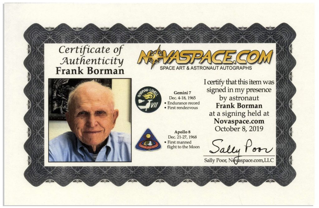 Frank Borman autograph