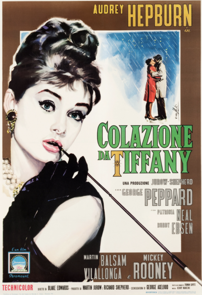 1962 Breakfast a Tiffanys Italian 2 Foglio Movie Poster 