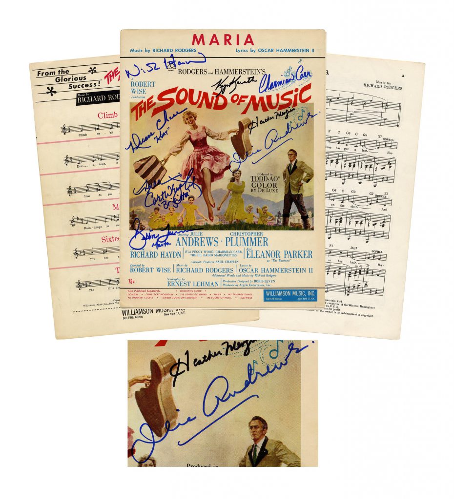 Julie Andrews signed Mary Poppins poster