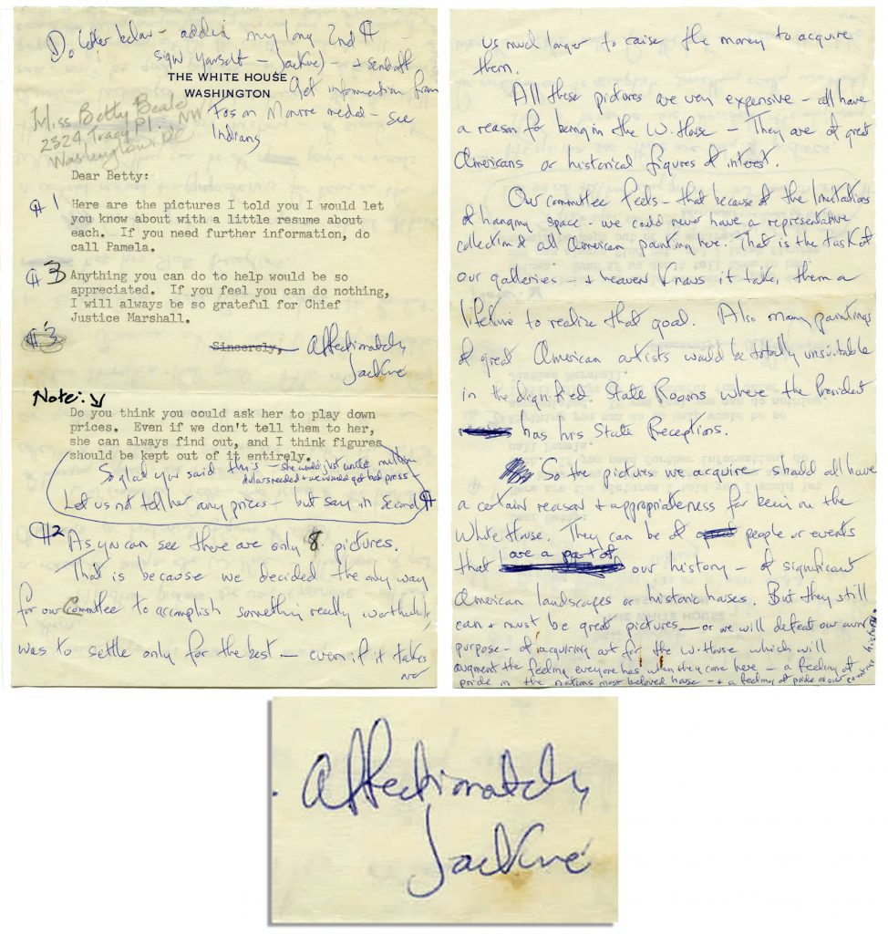 John F Kennedy signed document