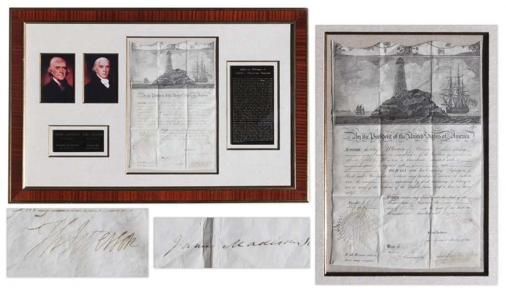  James Madison signed check as President