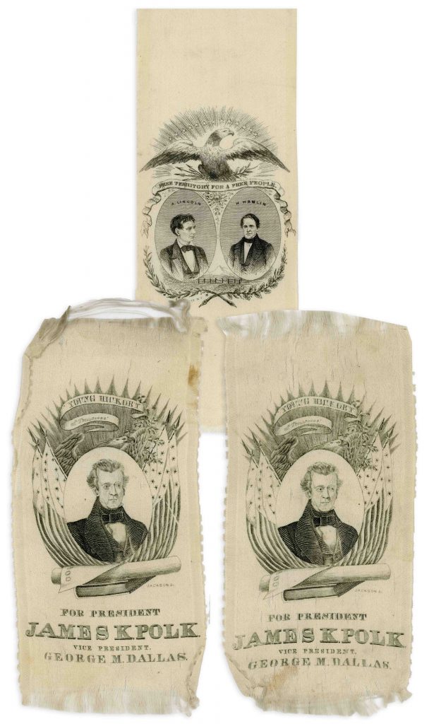 Abraham Lincoln Free Territory for a Free People silk ribbon
