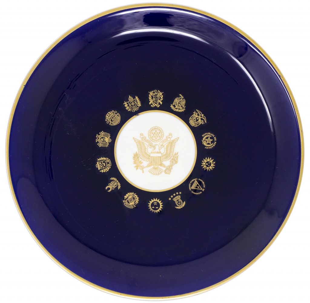  John F Kennedy Last Official Dinner China Plate