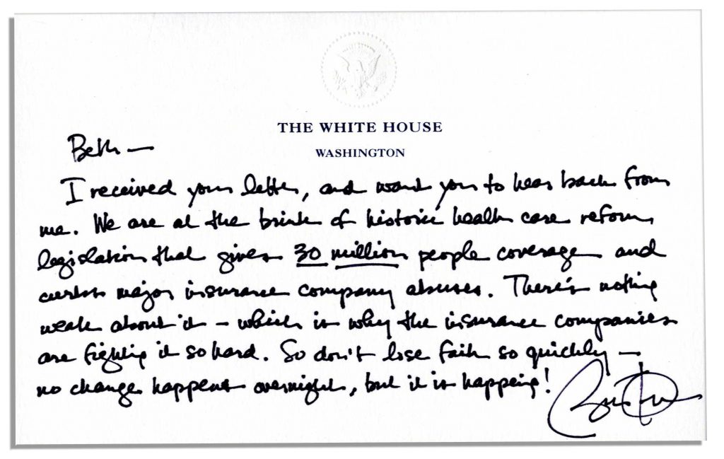 Joe Biden Barack Obama inauguration invitation signed