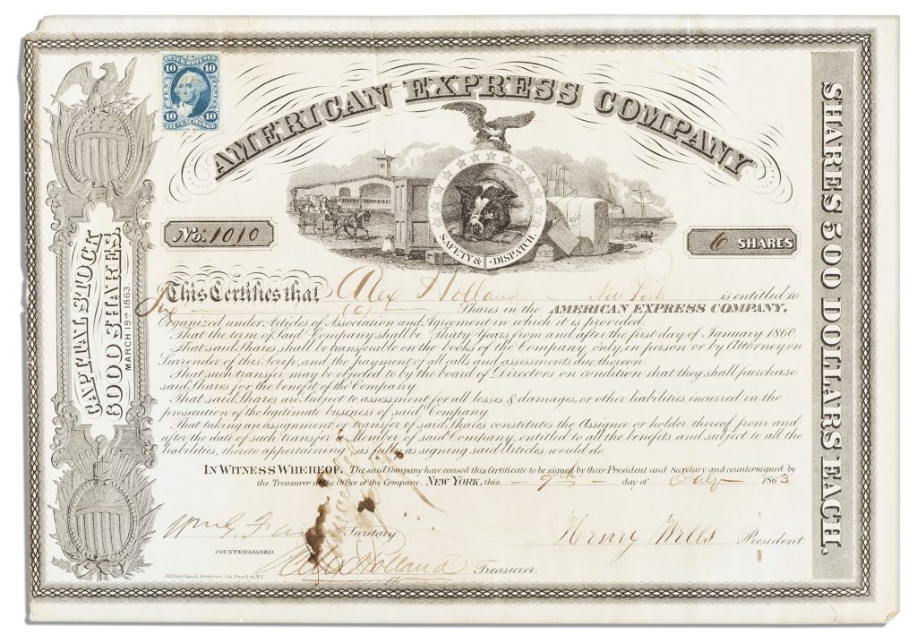 Henry Wells William Fargo American Express stock