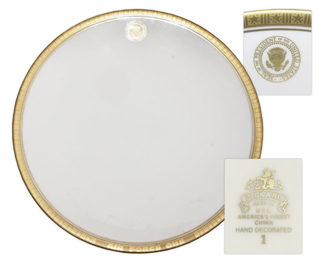 George W Bush Air Force One plate