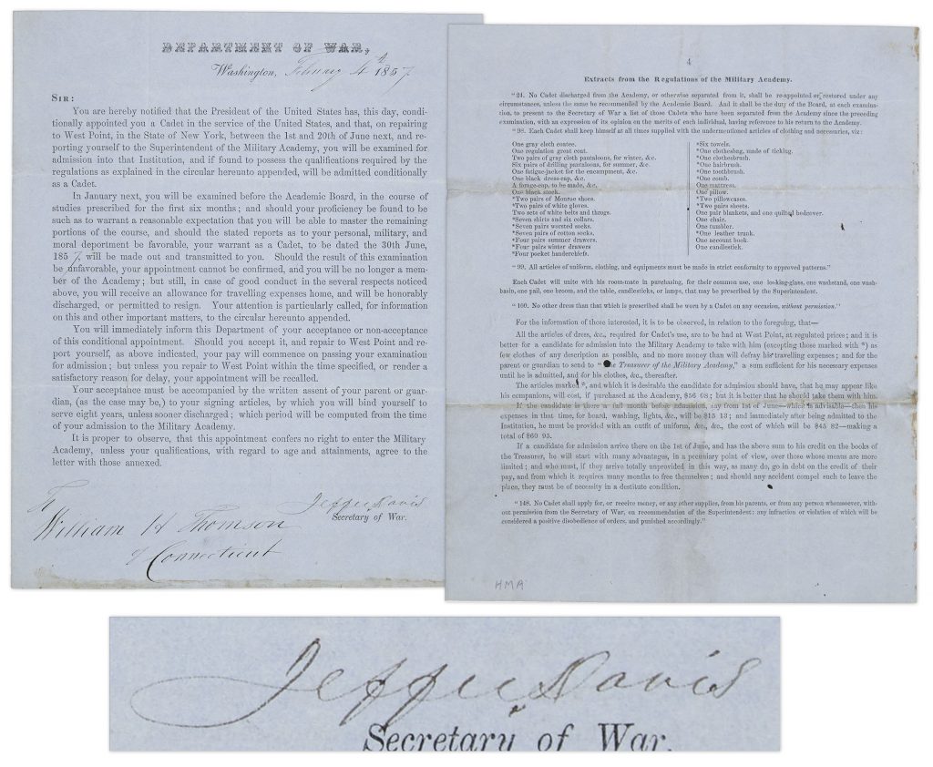  Jefferson Davis signed check