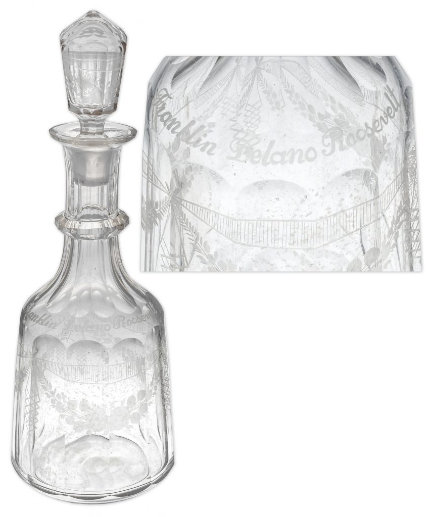 Franklin D Roosevelt owned crystal decanter