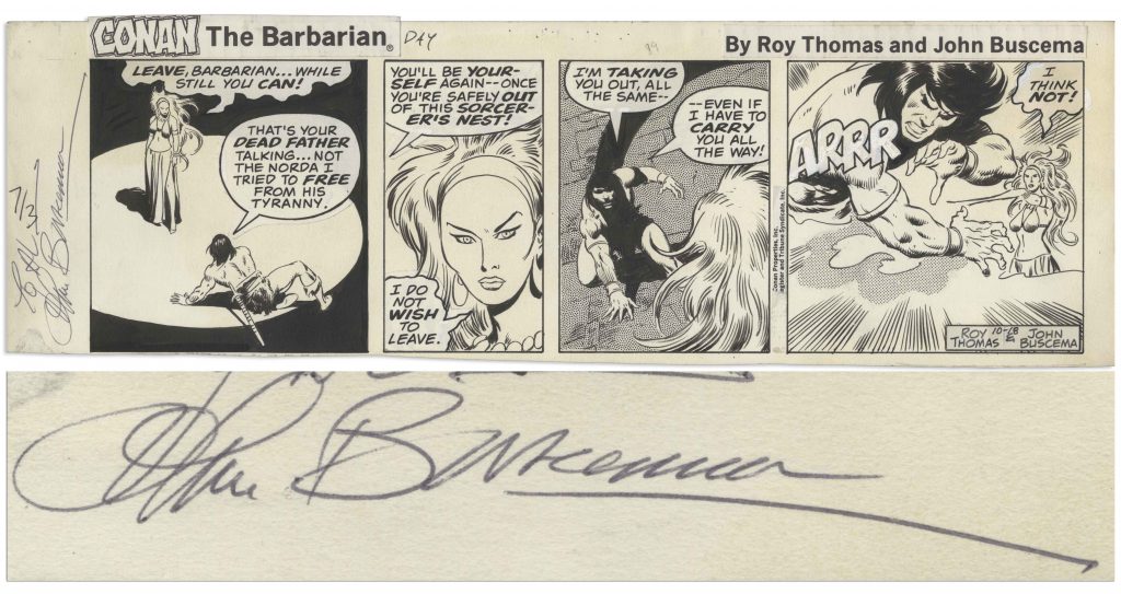 John Buscema Conan the Barbarian art