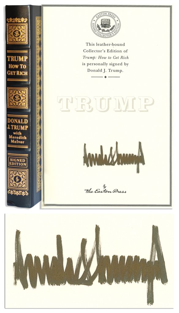 Donald Trump Signed Easton Press How to Get Rich