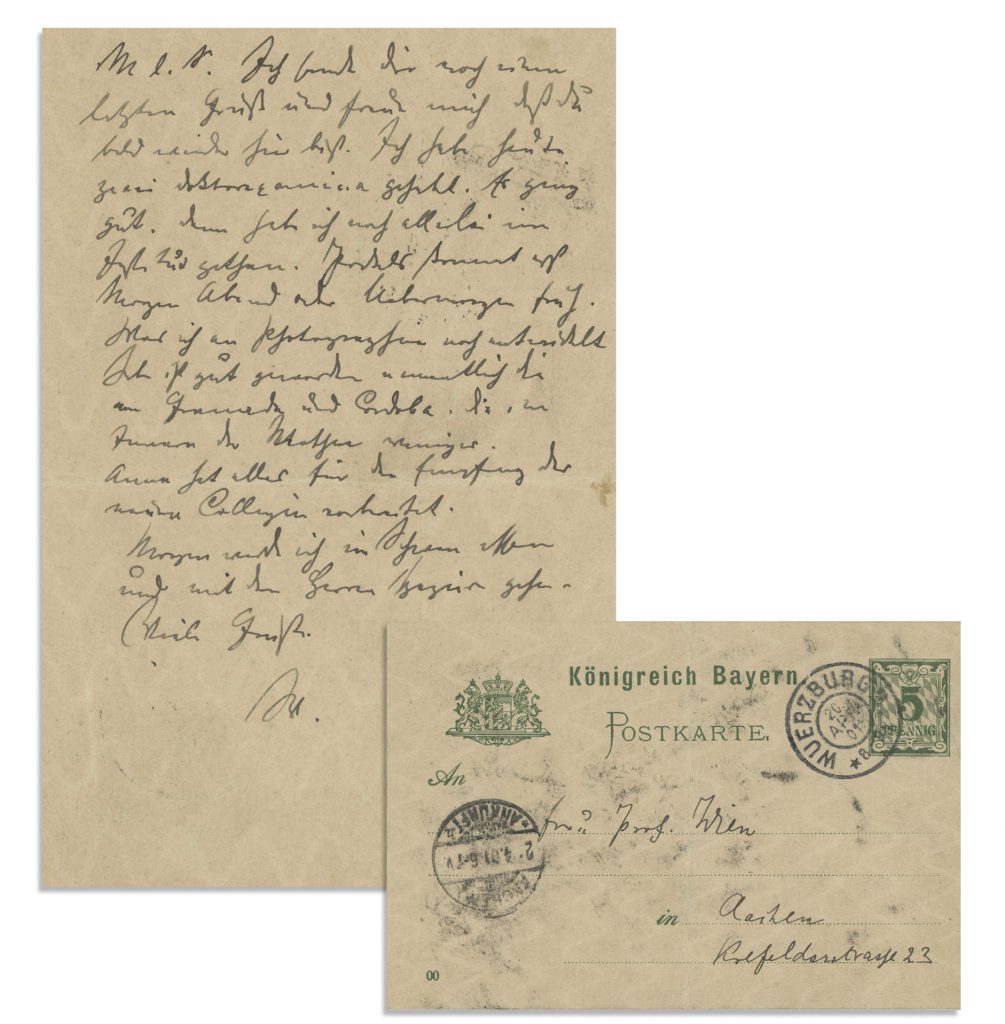 Wilhelm Wien signed letter