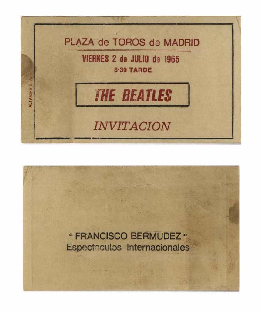 Beatles ticket Madrid