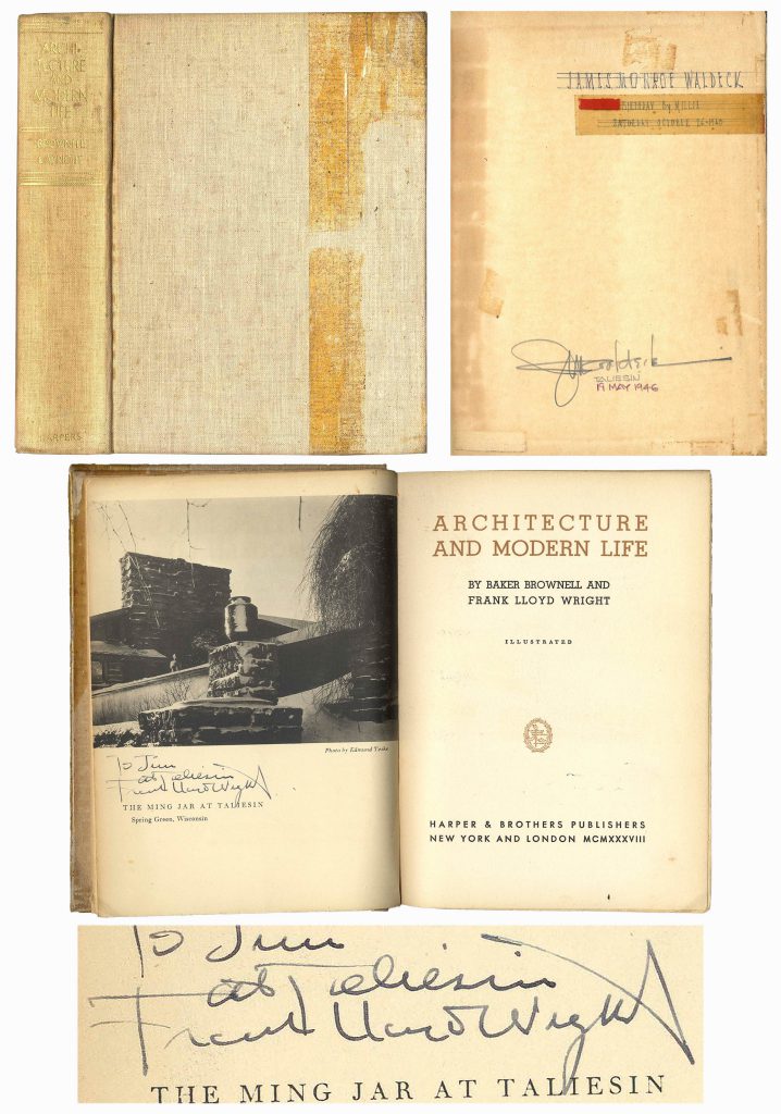 Frank Lloyd Wright signed book